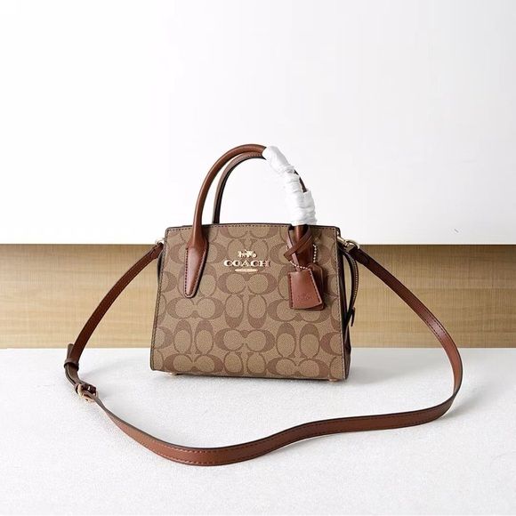 Classic Brown Signature Print hand Bag with Adjustable Strap