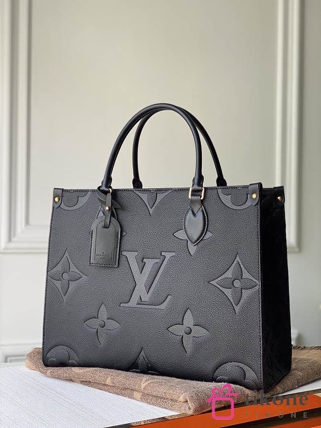 Black Monogram Luxury Tote Bag – Premium Handbag