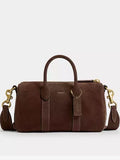 Classic Brown Leather-Style Travel & Duffle Bag