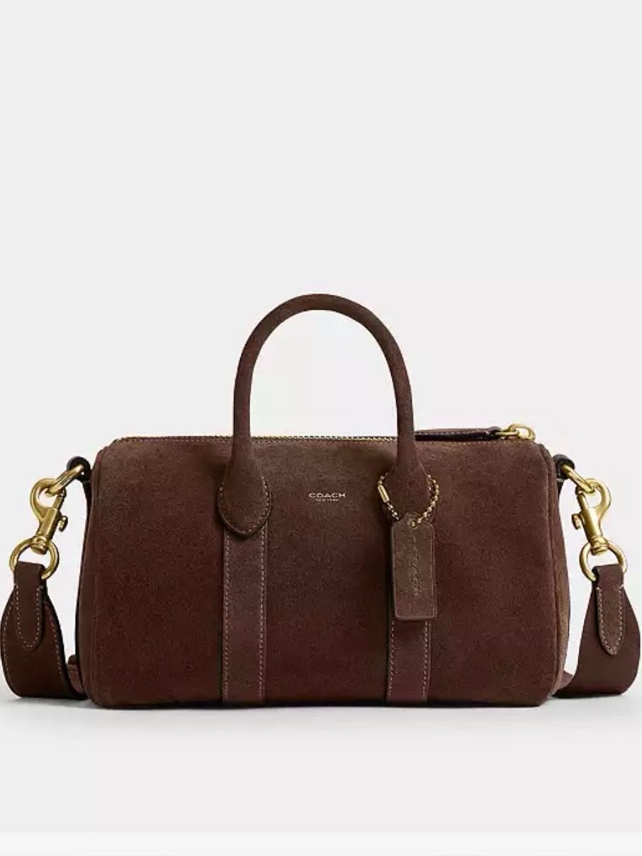 Classic Brown Leather-Style Travel & Duffle Bag