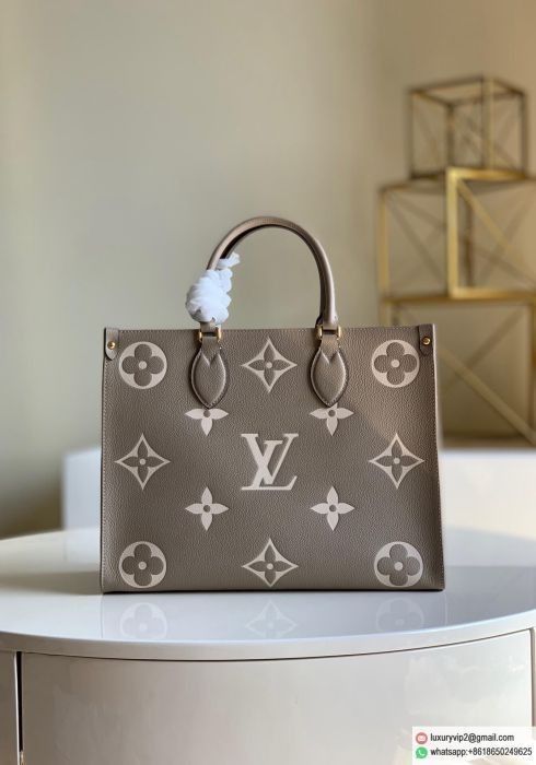 Taupe Monogram Structured Mini Tote Bag