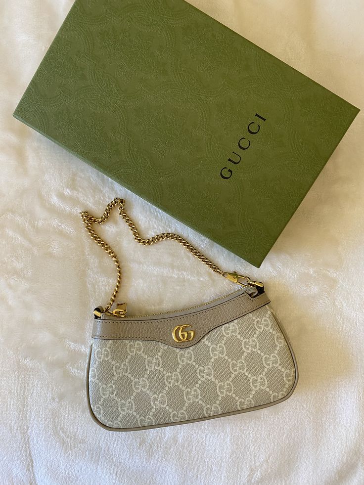 Elegant Beige Monogram Shoulder Bag with Matching Card Holder