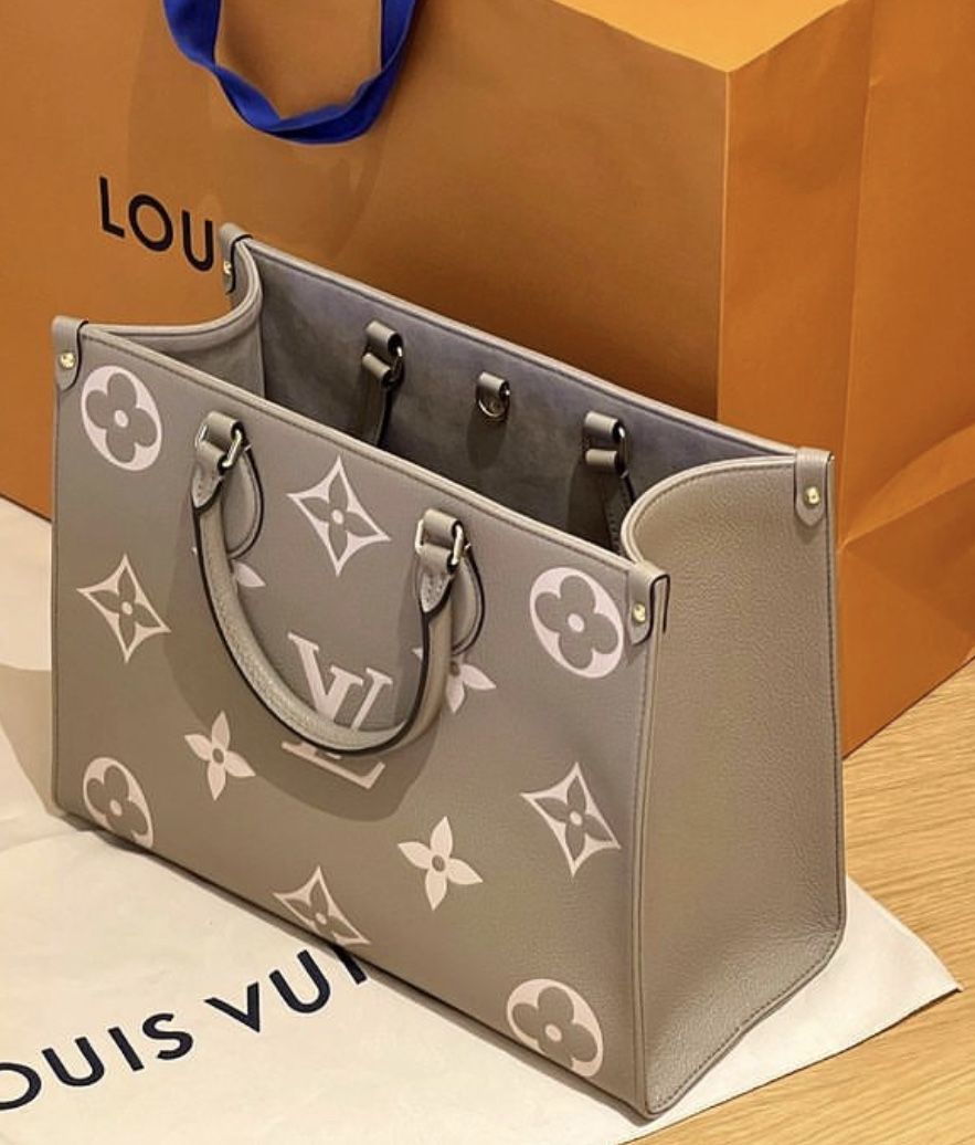 Taupe Monogram Structured Mini Tote Bag
