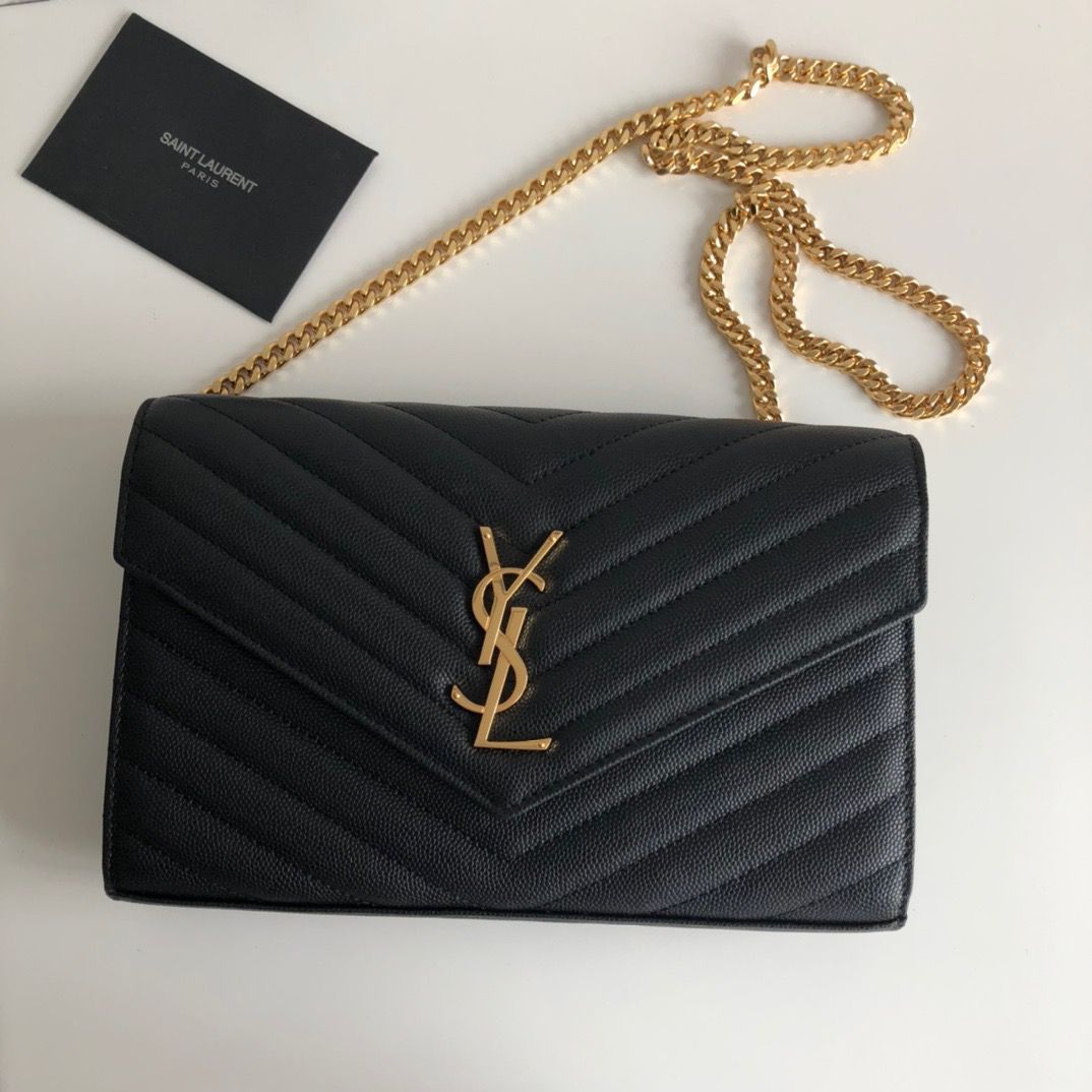 Luxury Quilted Chain Shoulder Bag – Black