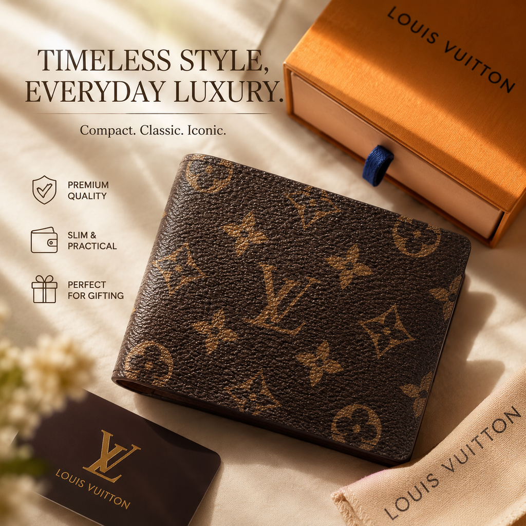 Men’s Luxury Monogram Wallet – Classic & Elegant