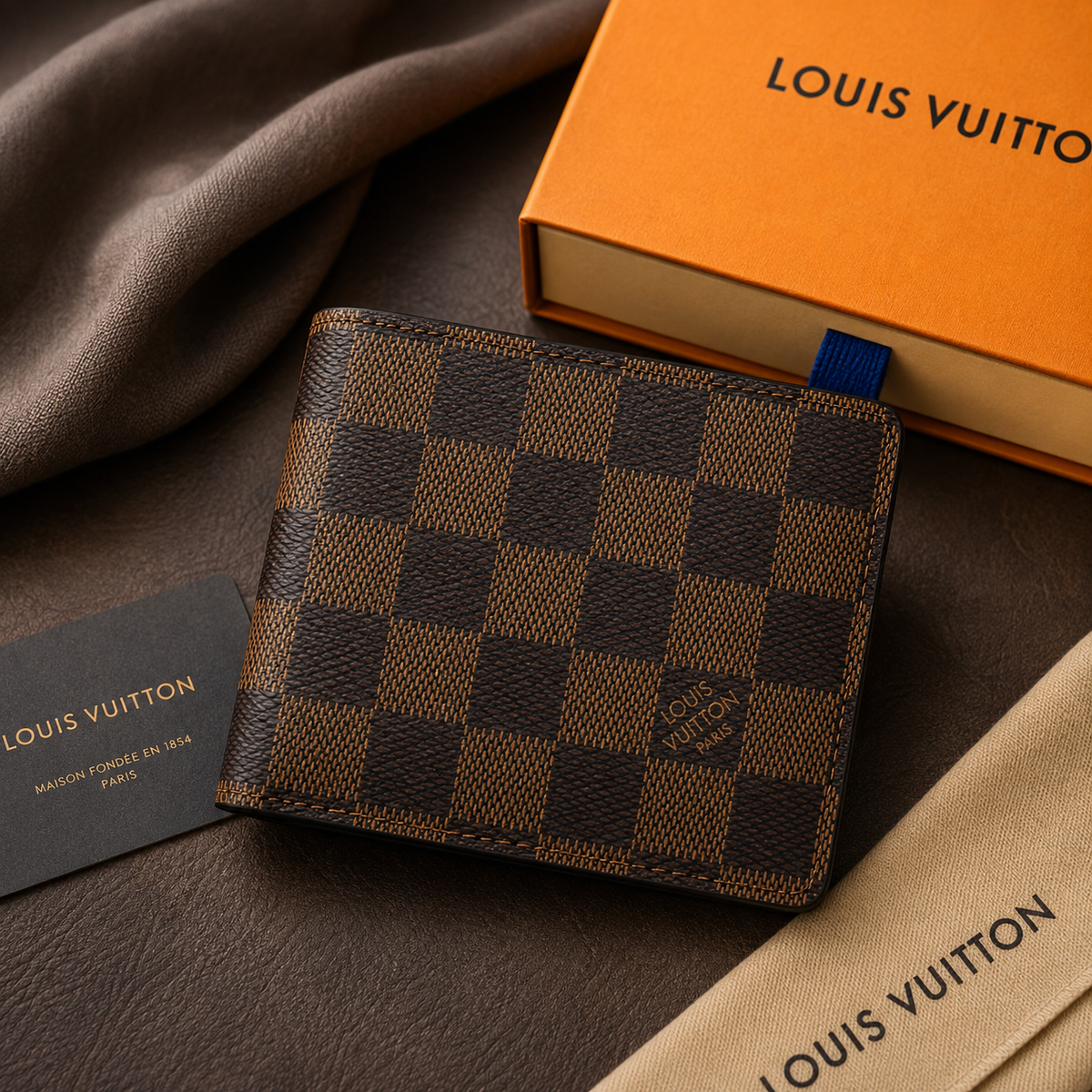 Premium Damier Pattern Multiple Wallet