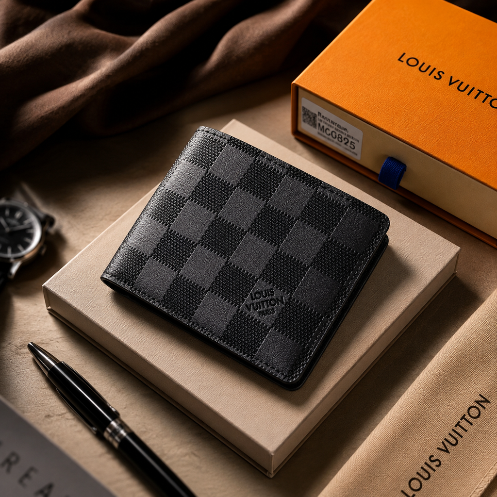 Premium Black Checkerboard Multiple Wallet