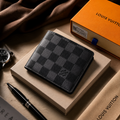 Premium Black Checkerboard Multiple Wallet