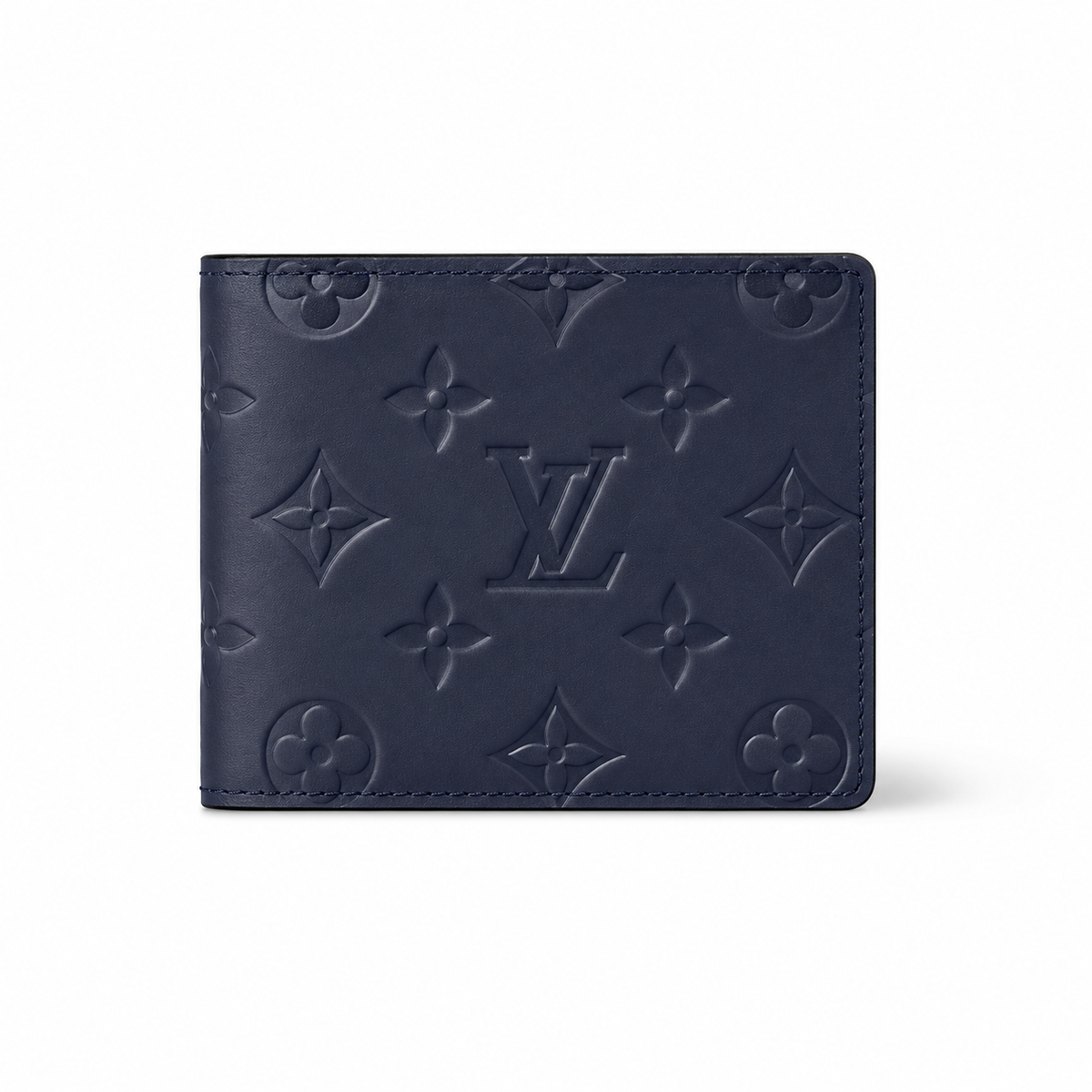 Men’s Luxury Black Embossed Monogram Wallet – Classic & Elegant