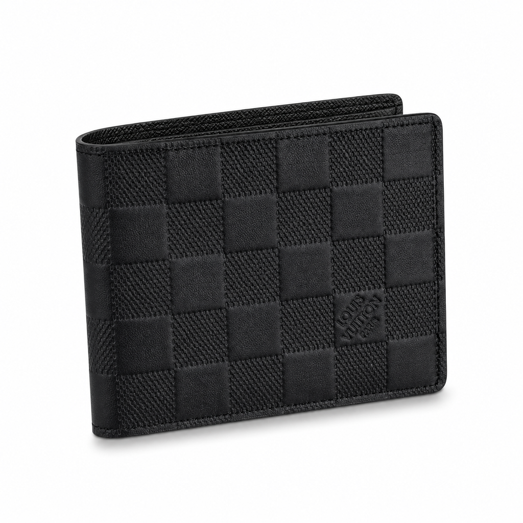 Premium Black Checkerboard Multiple Wallet