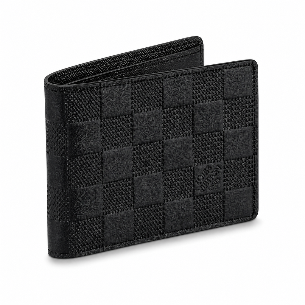 Premium Black Checkerboard Multiple Wallet
