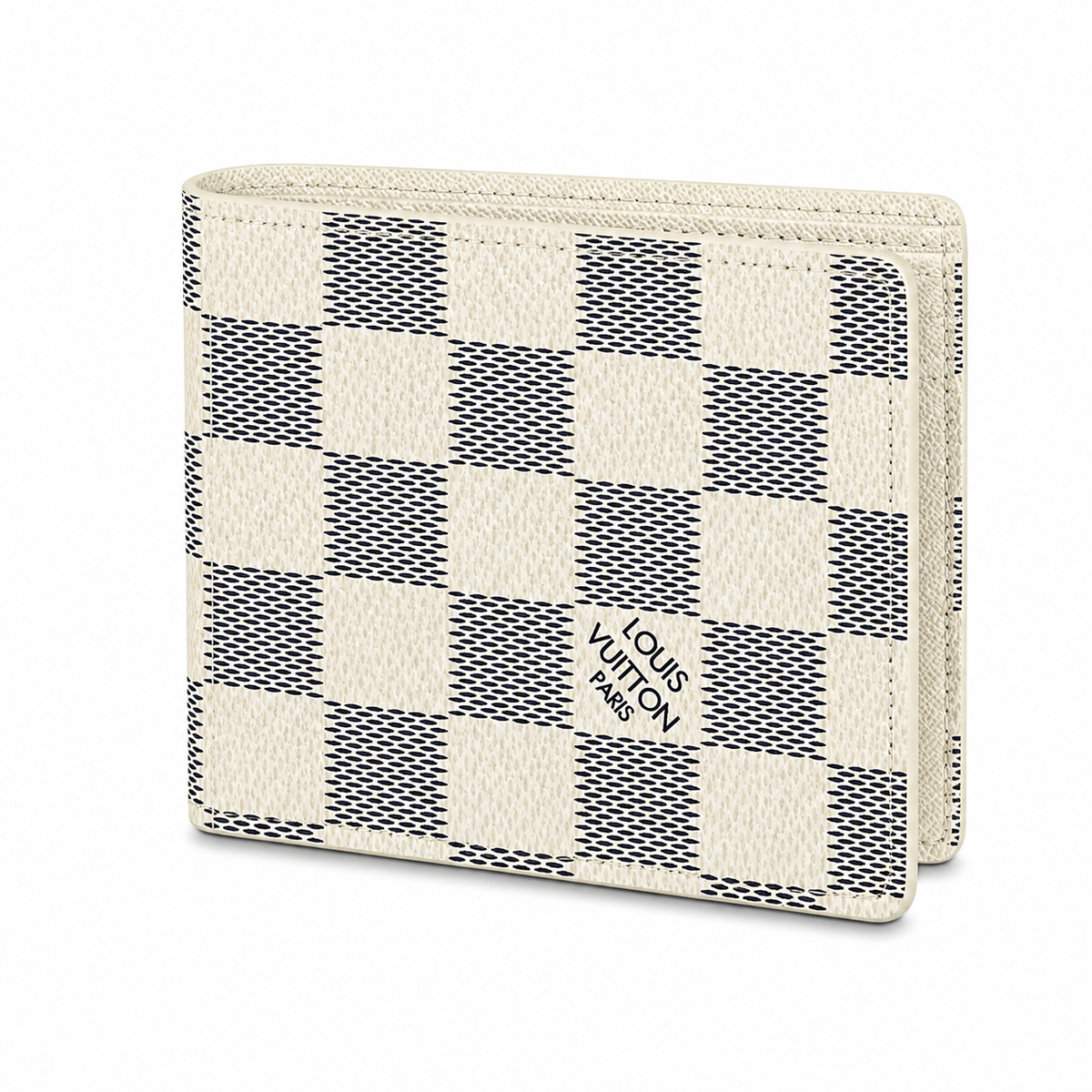 Premium Cream & Grey Checkerboard Multiple Wallet