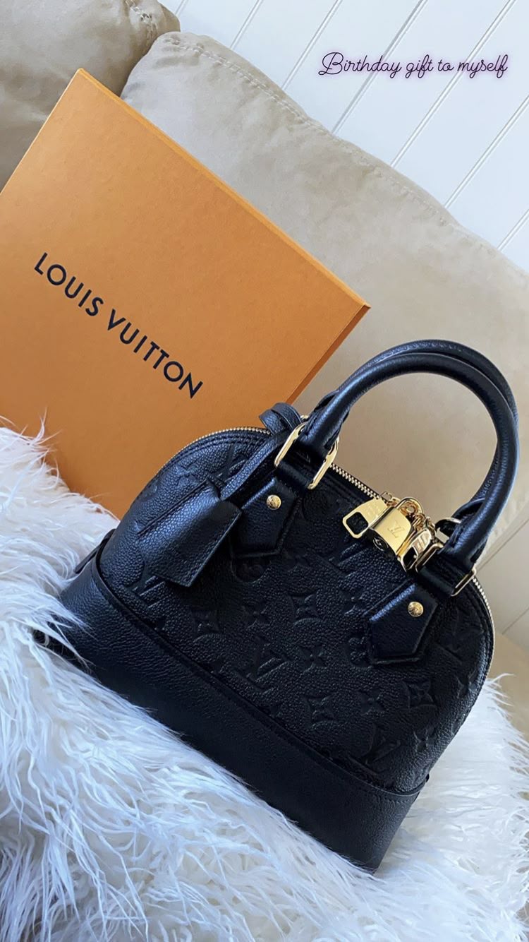 Black Embossed Monogram Dome Handbag