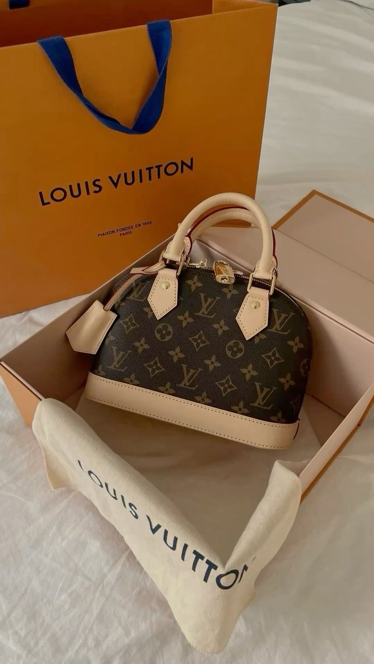 Brown Monogram Dome Handbag with Top Handles
