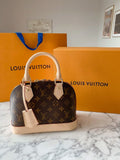 Brown Monogram Dome Handbag with Top Handles