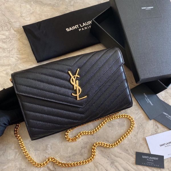 Luxury Quilted Chain Shoulder Bag – Black