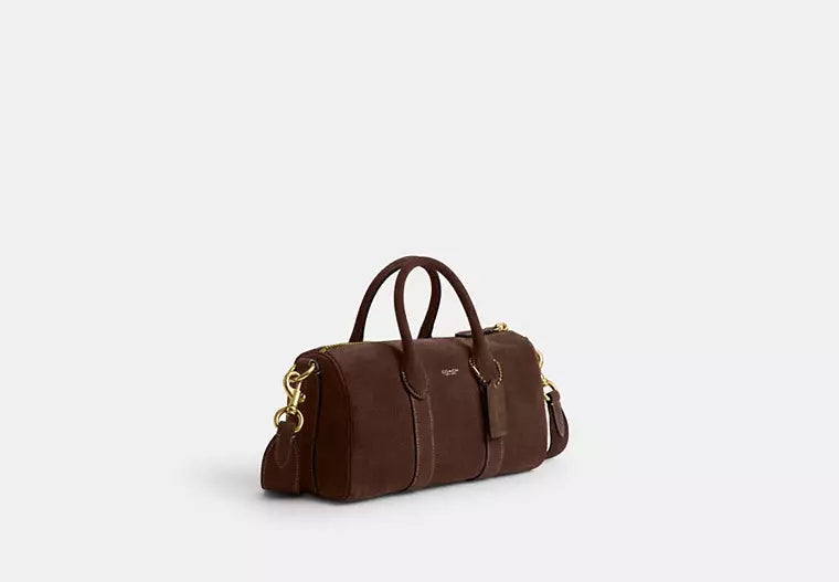 Classic Brown Leather-Style Travel & Duffle Bag