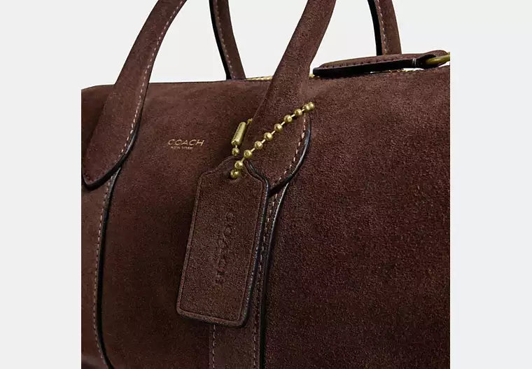 Classic Brown Leather-Style Travel & Duffle Bag