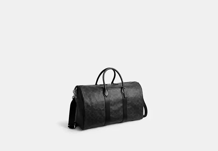 Classic Black Signature Print Travel & Duffle Bag
