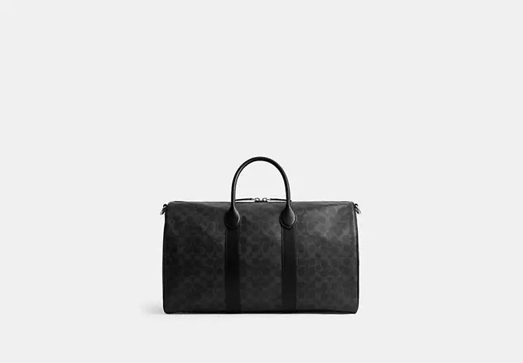 Classic Black Signature Print Travel & Duffle Bag