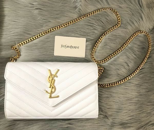 Luxury White Quilted Chain Shoulder Bag