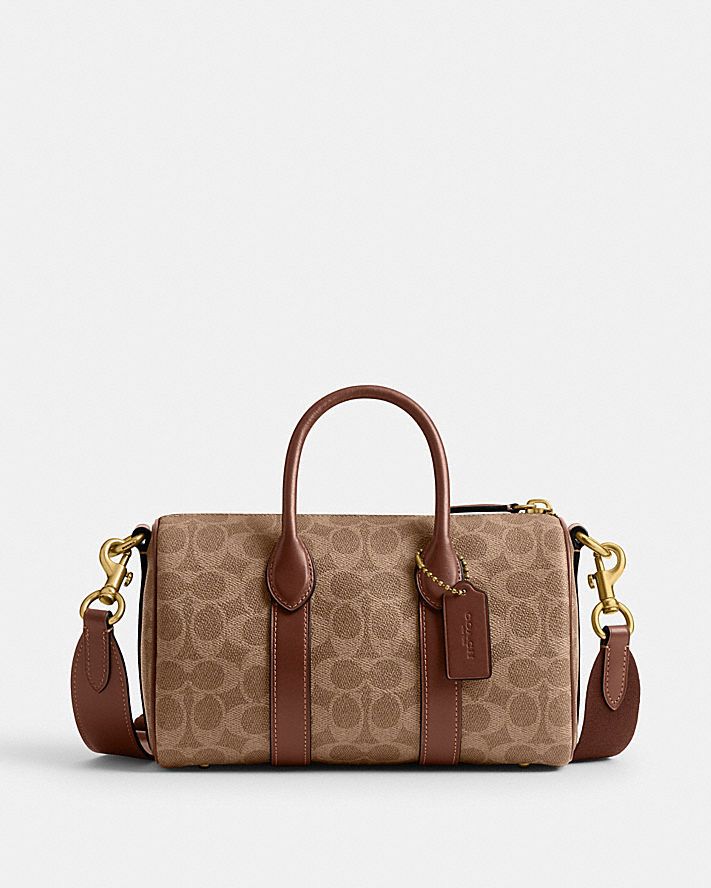 Classic Brown Signature Print Travel & Duffle Bag