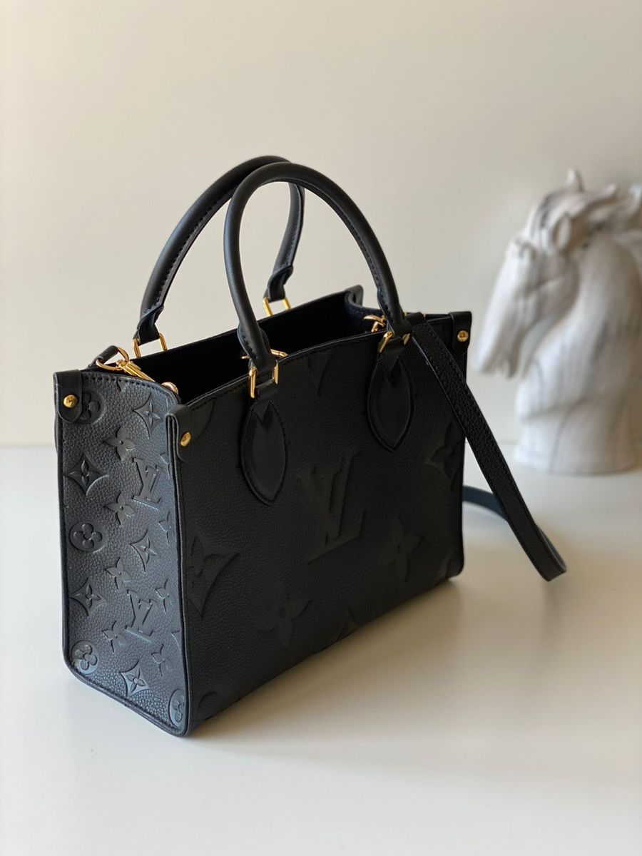 Black Monogram Luxury Tote Bag – Premium Handbag
