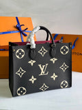 Black & Gold Monogram Structured Tote Bag