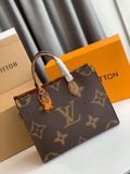 Classic Brown Monogram Structured Tote Bag