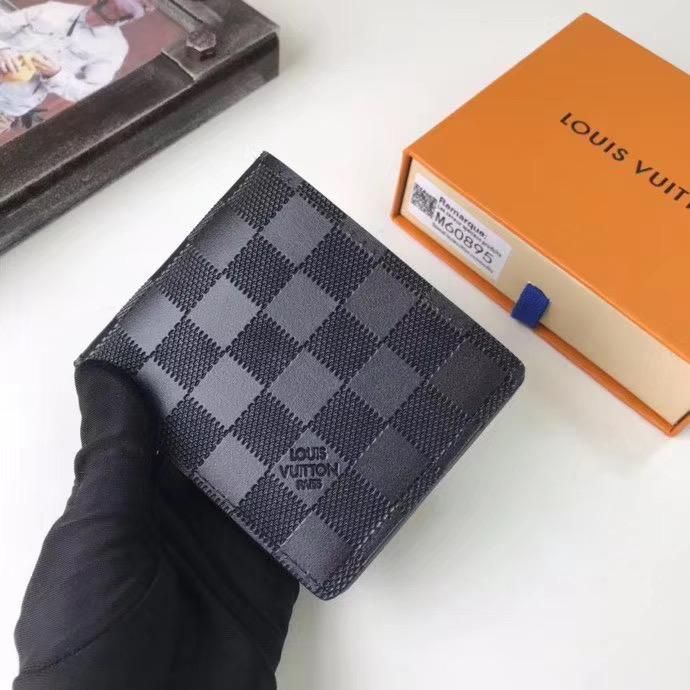 Premium Black Checkerboard Multiple Wallet