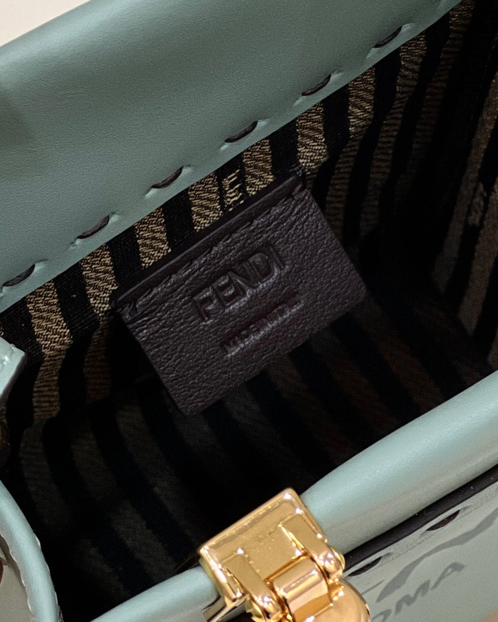 Elegant Sage Green Structured Bag with Tortoiseshell Handles