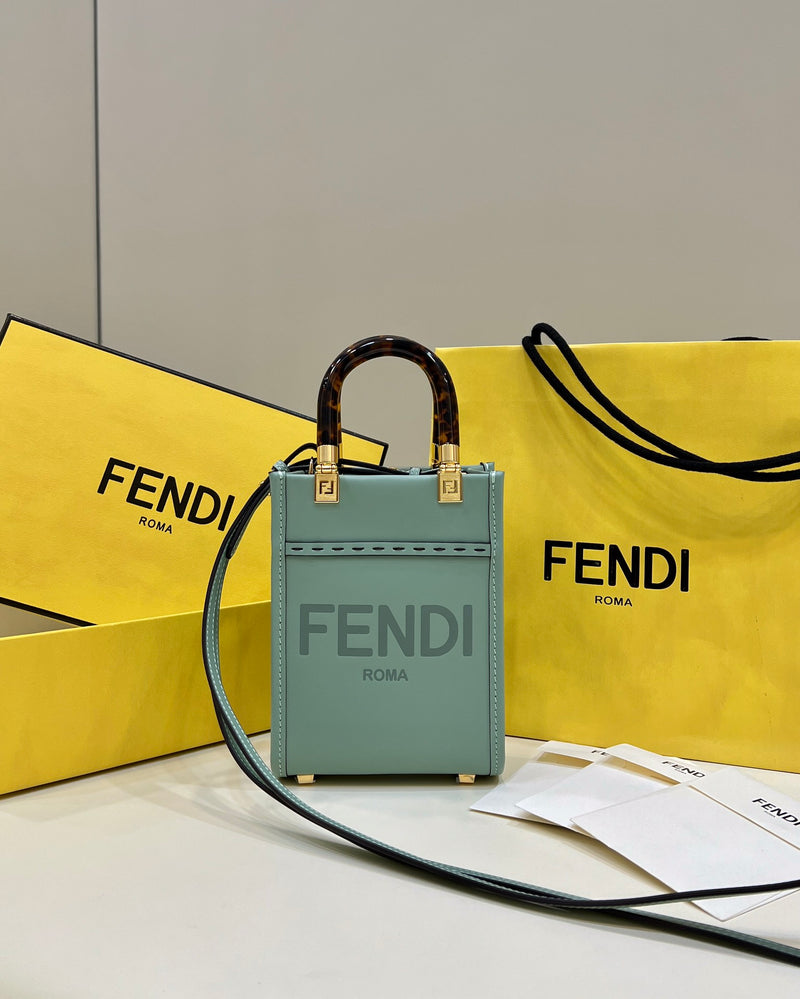 Elegant Sage Green Structured Bag with Tortoiseshell Handles