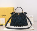 Elegant Black FF Monogram Top-Handle Shoulder Bag