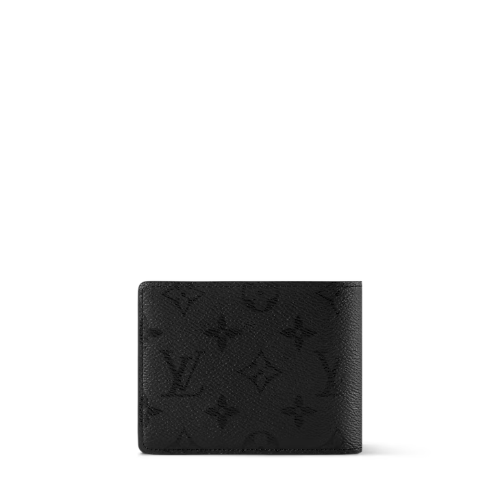 Premium Black Monogram Textured Bifold Wallet