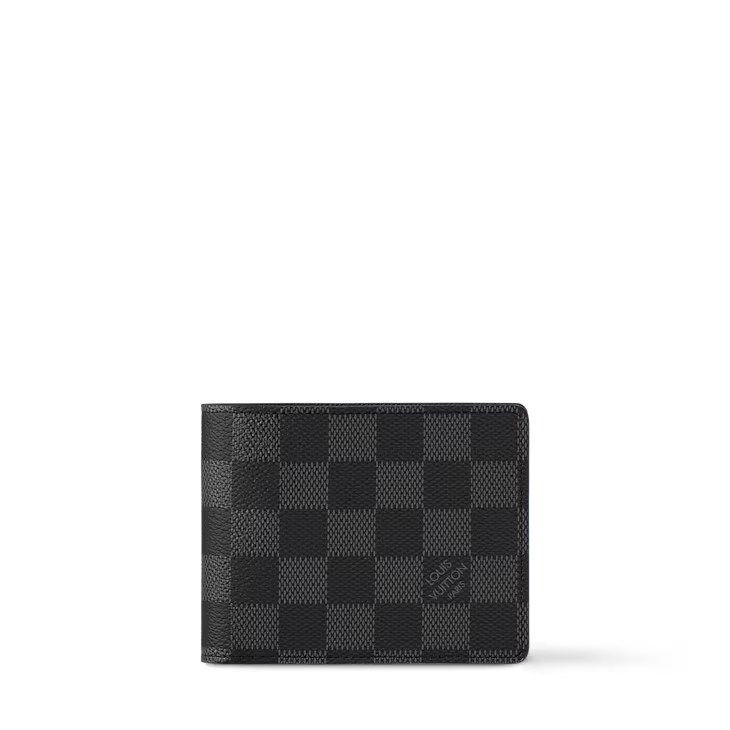 Men’s Luxury Black Checkered Wallet – Premium & Elegant