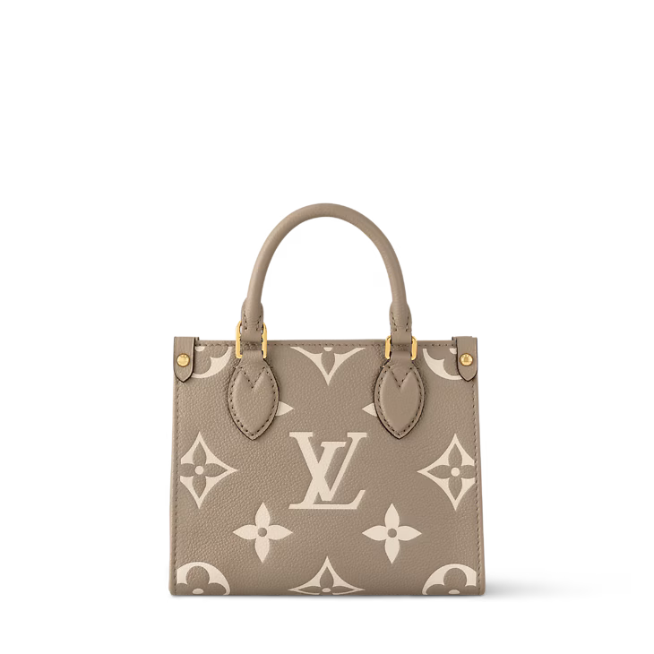 Taupe Monogram Structured Mini Tote Bag